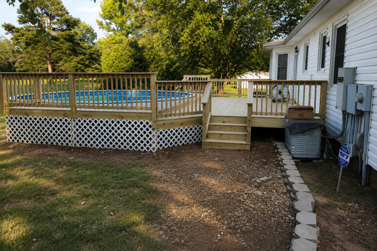 Large wraparound pool deck renovation